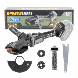 klikni pre zväčšenie Procraft Industrial AG125C bb Aku uhlová brúska (bez baterie a nabíječky)