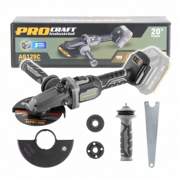 Procraft Industrial AG125C bb Aku uhlová brúska (bez baterie a nabíječky)
