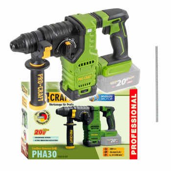 Procraft PHA30bb Akumulátorové vŕtacie kladivo (bez akumulátora a nabíjačky)