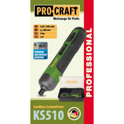 klikni pre zväčšenie Procraft KS510 Aku skrutkovač