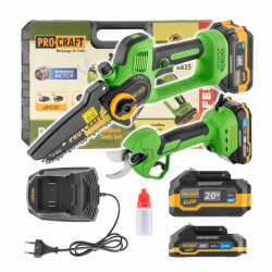 Procraft PA168SET Sada aku náradia pílka PKA35 a nožnice ES25Li