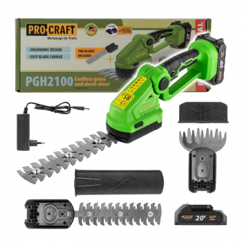 Procraft PGH2100 Akumulátorové nožnice na trávu/plotostrih