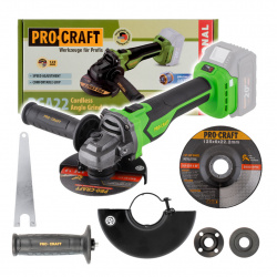 Procraft PGA22-BB Aku uhlová brúska (bez batérie a nabíjačky)