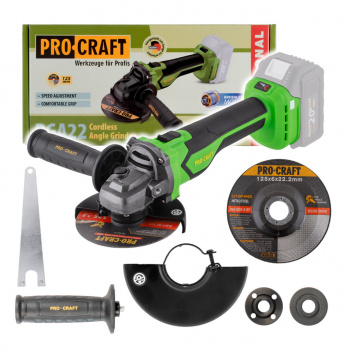 Procraft PGA22-BB Aku uhlová brúska (bez batérie a nabíjačky)