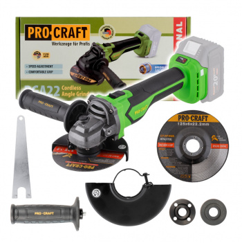 Procraft PGA22-BB Aku uhlová brúska (bez batérie a nabíjačky)