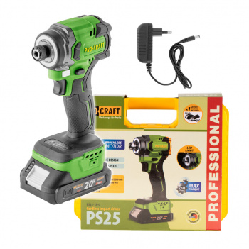 Procraft PS25-1B-C Aku rázový uťahovák