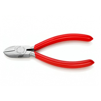 klikni pre zväčšenie KNIPEX 7603125 Bočné cvikacie kliešte pre elektromechanikov poplastované pochrómované 125 mm
