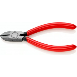 klikni pre zväčšenie KNIPEX 7601125 Bočné cvikacie kliešte pre elektromechanikov poplastované čierne atramentované 125 mm