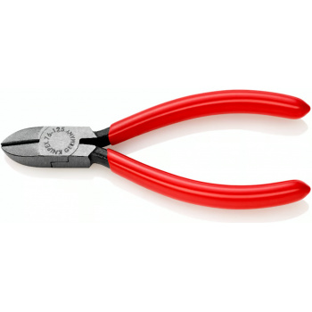 KNIPEX 7601125 Bočné cvikacie kliešte pre elektromechanikov poplastované čierne atramentované 125 mm