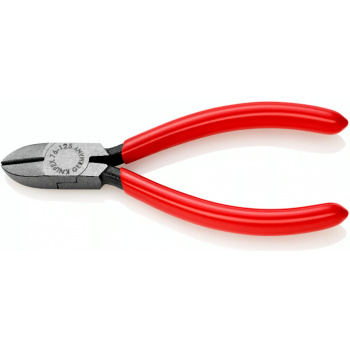 klikni pre zväčšenie KNIPEX 7601125 Bočné cvikacie kliešte pre elektromechanikov poplastované čierne atramentované 125 mm