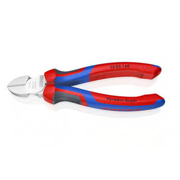 KNIPEX 7005160 Bočné cvikacie kliešte s multi-komponentnými úchopmi pochrómované 160 mm