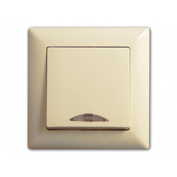 Visage IVORY - Vypínač č.1 s podsvietením (béžový) 01281200100102