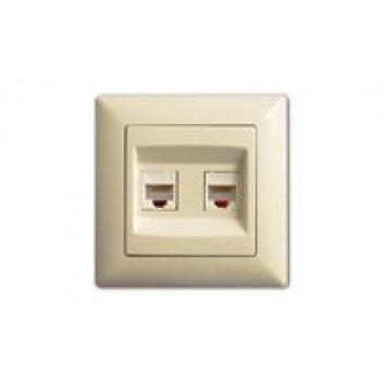 Visage IVORY - Zásuvka dátová 2xRJ45 (béžová) 01281200100131