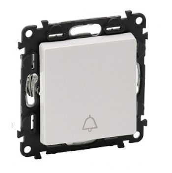 Legrand Valena Life - Spínač č. 1/0 (tlačidlo) so symbolom zvončeka (biely) 752115
