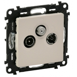 klikni pre zväčšenie Legrand VALENA LIFE Zásuvka TV-RD-SAT HVIEZDA ROZVOD béžová 753252