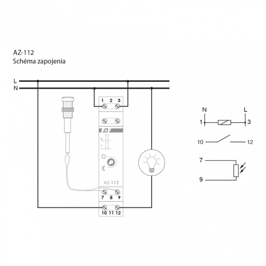 Súmrakový spínač AZ-112 PLUS
