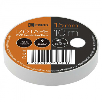 Páska izolačná PVC 15mm/10m (biela)