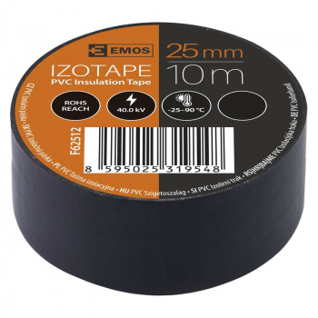 Páska izolačná PVC 25mm/10m (čierna)